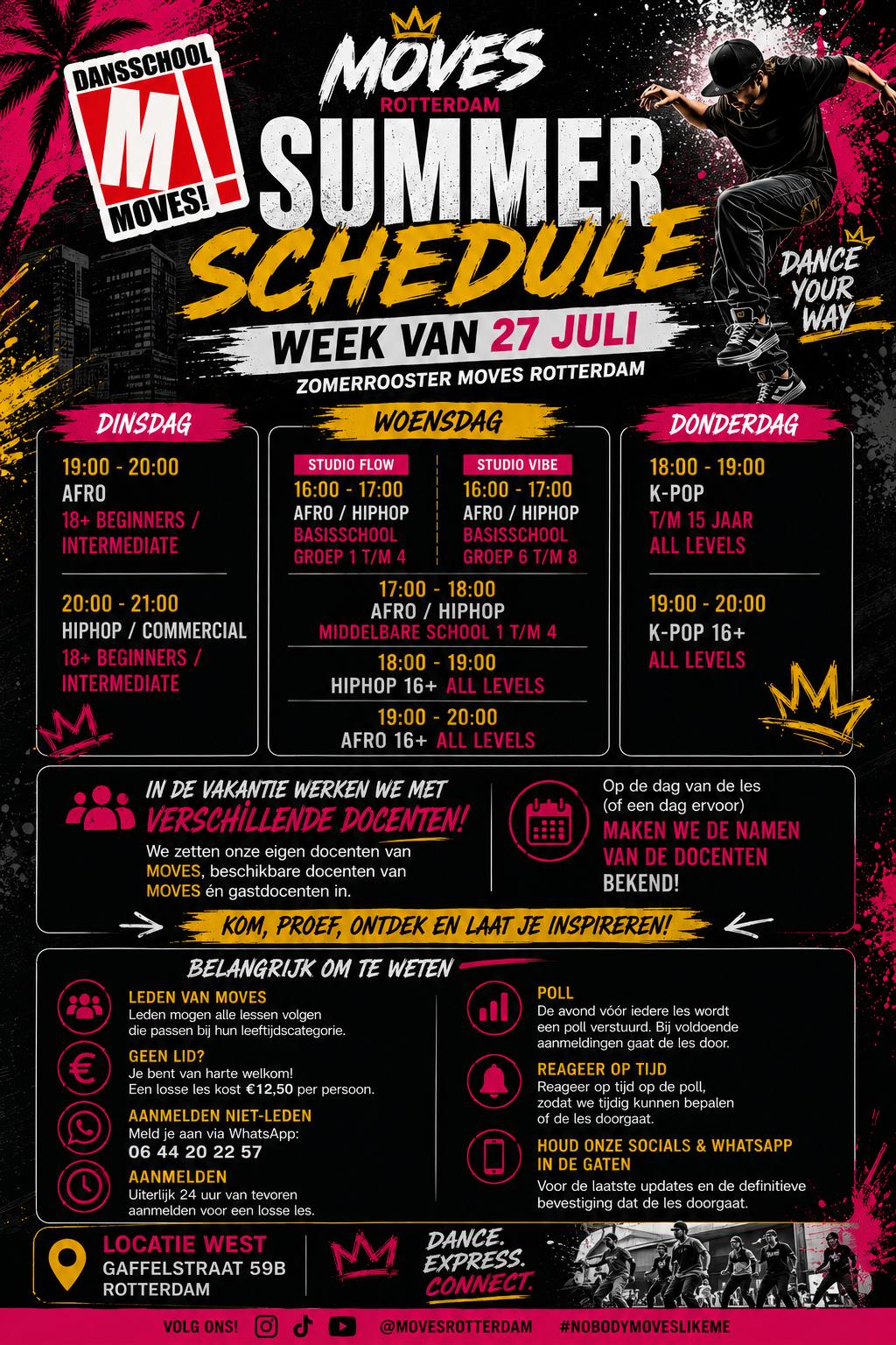 Moves Rotterdam Summer Schedule 2026